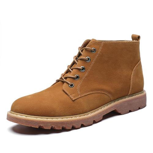 Men Boot Shoes 2019 New Design Rubber Sole Non-slip Fashion Suede Ankle Boots High-top Sneakers Men Leather Booties