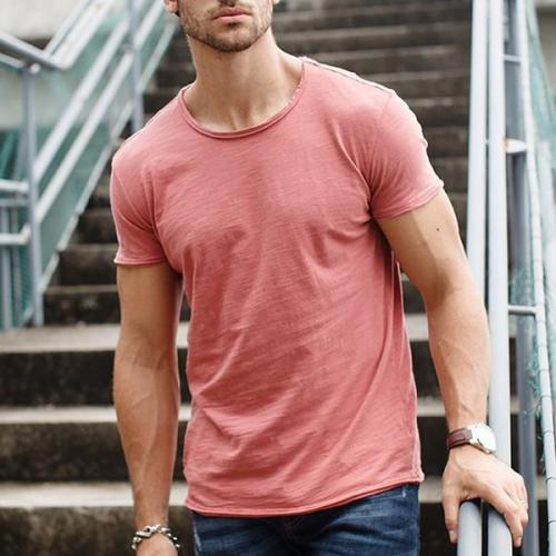 Men's V-Neck Slim Fit Pure T-Shirt