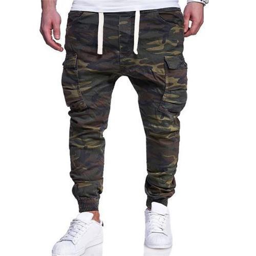 Fashion Elastic Waist Camouflage Packets Pants