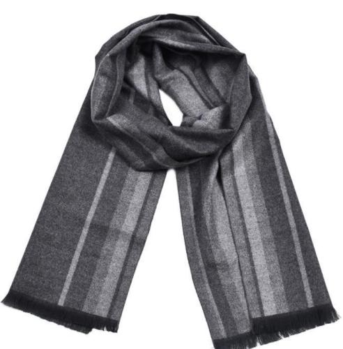 British gentleman color woven cotton striped tassel scarf