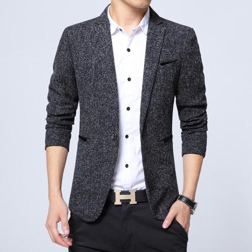 Mens Blazers Solid Slim Fit Business Casual British's Style Men Coat Outwear Blazers Jacket Male