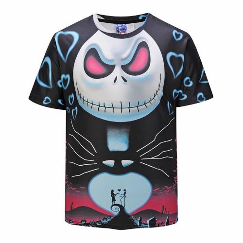 Halloween Cute 3D Skull Floral Print Men's T-Shirt