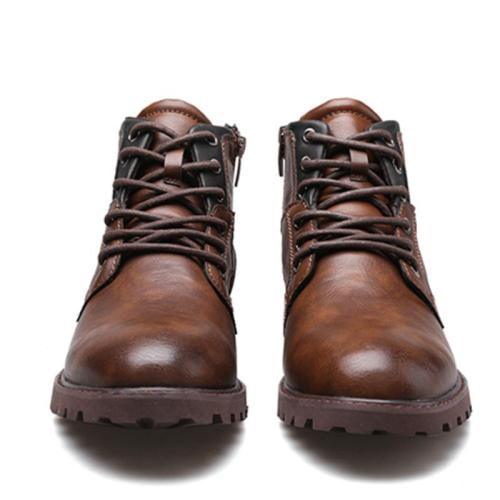 Men's Vintage Ankle Boots Autumn Winter Men Shoes Casual Male Leather Shoes Comfortable Man Boots 2019 New Arrival
