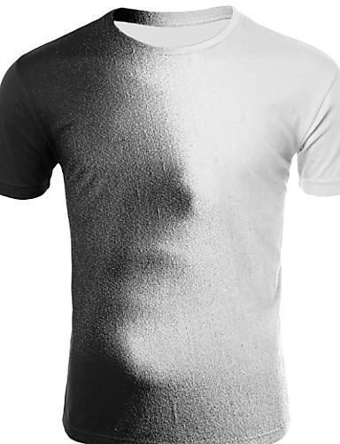 Men's T-shirt - 3D Print Round Neck White