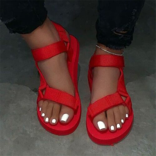 2021 New Women Summer Soft Slip Sandals Woman Buckle Strap Foam Sole Durable Sandals Ladies Outdoor Casual Beach Shoes