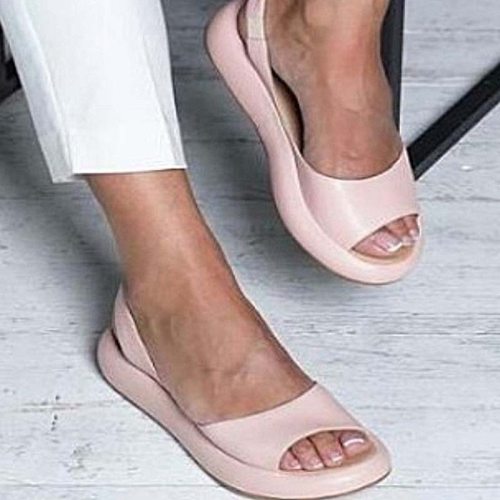 2021 Woman Sandals Fashion Comfortable Sandals Women Summer Fashion Low Heel Retro Peep Toe Ladise shoes Vintage Plus Size 35-43