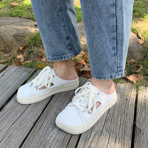 Cover Toe Low Slippers Casual Female Shoes Slides Luxury 2021 Summer Flat Cotton Fabric Cross-tied Fashion Basic Rubber PU