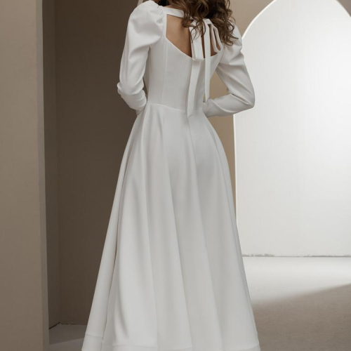 2021 Sexy White Long Dress Stylish Solid Puff Dress Women's Spring Dresses Maxi Vestidos Female Square Neck