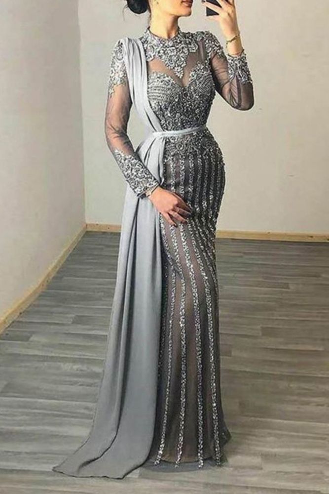 2021 New Arrival Famous Brand Dress Solid Embroidery O-neck Long Sleeve Sexy Celebrity Party Maxi Dress Vestidos