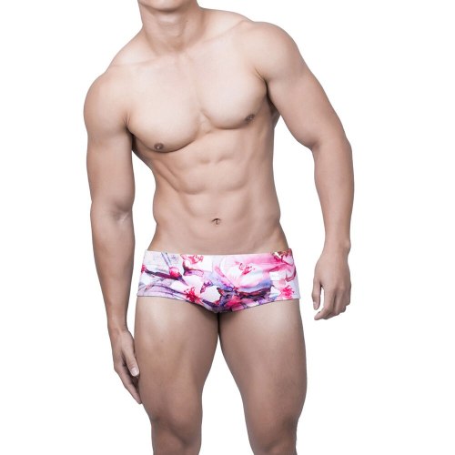 Gay Swimwear Men Printing Bathing Suit Swimming Briefs Low Waist Swimsuit Summer Men's Swim Trunks Quick Drying Beachwear 2021