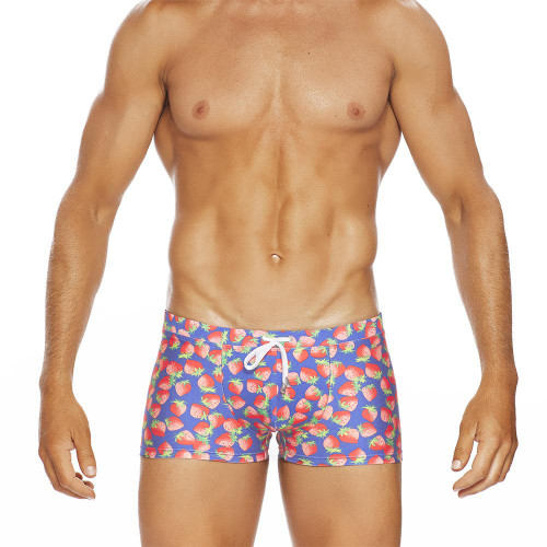 Strawberry New Hot Sexy Mens Swimsuit Push-Up Swimwear Male Sexy Swimming Bathing trunks Shorts Surf Board Beach Surfing Swim