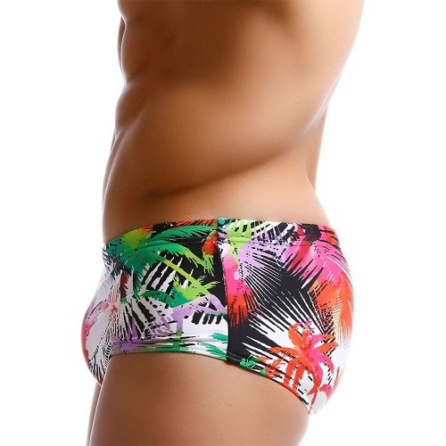 Men Swimwear Palm Multicolor Swimming Trunks Briefs Bikini Board Surf Shorts Boxer Swimsuits Waterproof Beach Sports Underwear