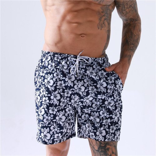 Summer Casual Loose Beach Five-Point Short Large Size Flower Print Quick-Drying Shorts  Swimming Surfing Shorts 2021 New Clothes