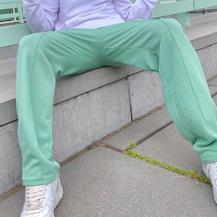 Men Pants Fashion Loose Solid Mid Waist Drawstring Straight Pants Spring Summer Mens Harajuku Streetwear Casual Trouser 3XL