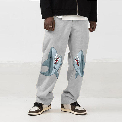 Men's Casual Loose Straight Leg Pants Fashion Animal Print Stylish Trousers for Shopping Daily Wear Running Jogging Sportwear