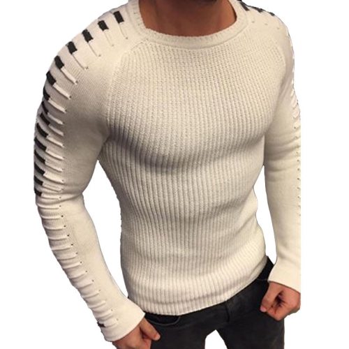 Autumn Winter Sweater Men 2021 New Arrival Casual Pullover Men Long Sleeve O-Neck Patchwork Knitted Men Sweaters Streetwear