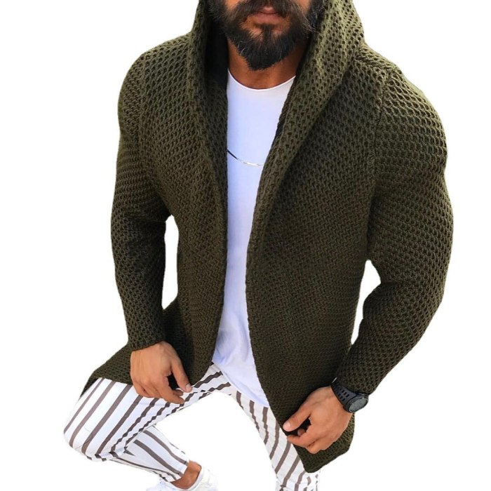 2021 Autumn Winter Fashion Sweaters Men Slim Fit Cardigans Clothing Solid Color Cotton Wool Casual Coat Knitter