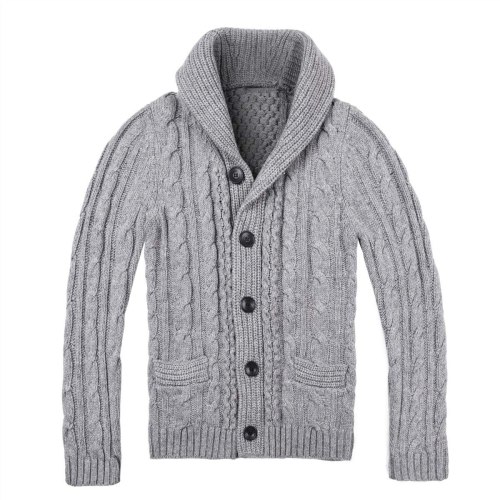 2021 Autumn and Winter Men's Single-Breasted Pocket Cardigan Sweater Youth Twist Casual Outdoor Sweater