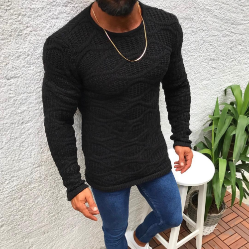 Sweater Men Casual O-Neck Pullover Men Autumn Slim Fit Long Sleeve Shirt Mens Sweaters Knitted Cashmere Wool Pull Homme