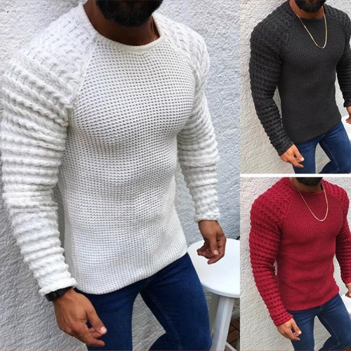 Men's Pullover Sweaters 2021 New Autumn Winter Men Leisure Sweater O-neck Solid Color Mens Fit Slim Sweaters Knitted for Man