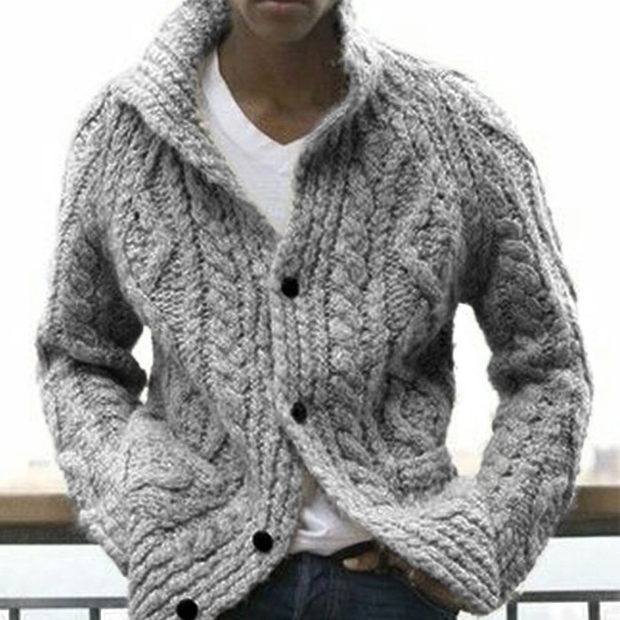 Fashion Plus Size Sweater Men Autumn Winter Cardigan Single Breasted Sweater Men's Long Sleeve Casual Lapel Loose Sweaters Brand