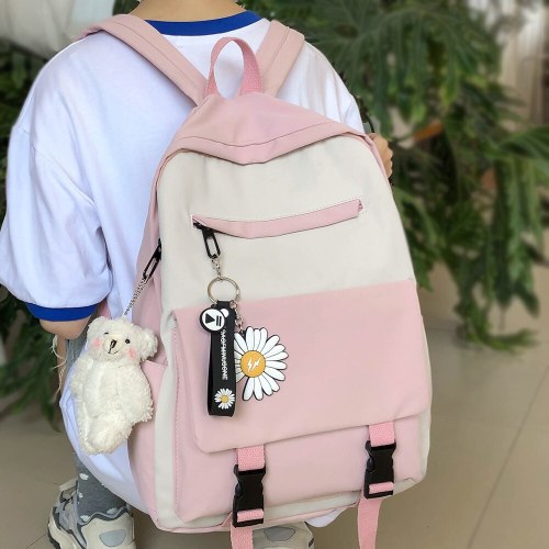 Female Student Cute Backpack Flower Women Harajuku School Bag Fashion Ladies Kawaii Backpacks Waterproof Girl Bag Book New