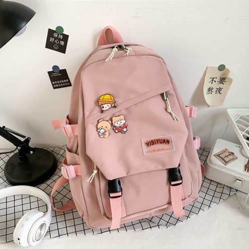 2021 New Trend Fashion Teenage Girls Backpack Korean Style Cute Anti-Theft Student Backpacks Nylon Waterproof Travel Mochila