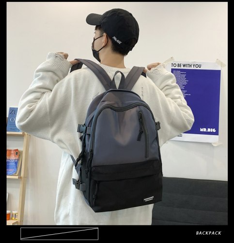 2021 new  Head trend college students Korean women's backpack casual travel men's backpack