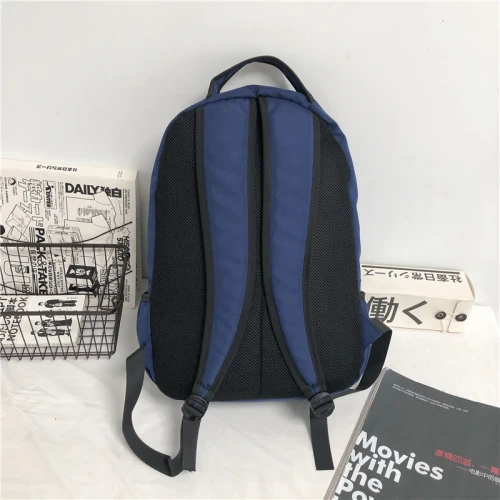 Laptop Solid Color Print Letter Women Backpack For Teenage Girls Book Bags Oxford Female College School Bags Unisex Fashion Boy