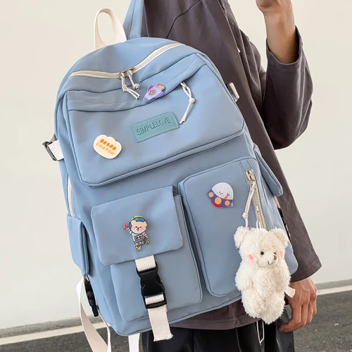 Fashion School Backpack Waterproof Nylon Women Mochila Bookbag For Teenage Cute Girl Shoulder Bag Kawaii Lady Rucksack