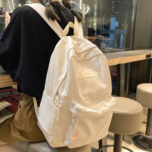 Cool Teenage Girl School Bag Cute Lady Waterproof Nylon Green Backpack Female Kawaii College Bag Student Women Backpack Fashions