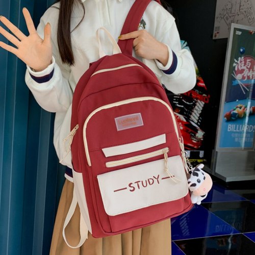 Harajuku Female Big Backpack Leisure Girls Luxury Bookbag Bagpack Student Cotton School Bag Kawaii Women Shoulder Travel Mochila