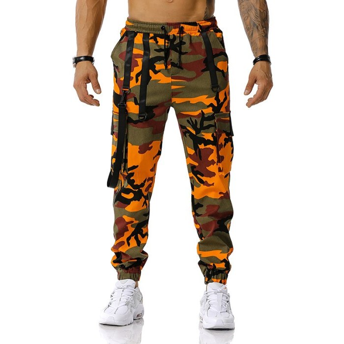 Camouflage cargo pants men joggers streetwear training tactical Hip hop cotton pants male fashion trousers
