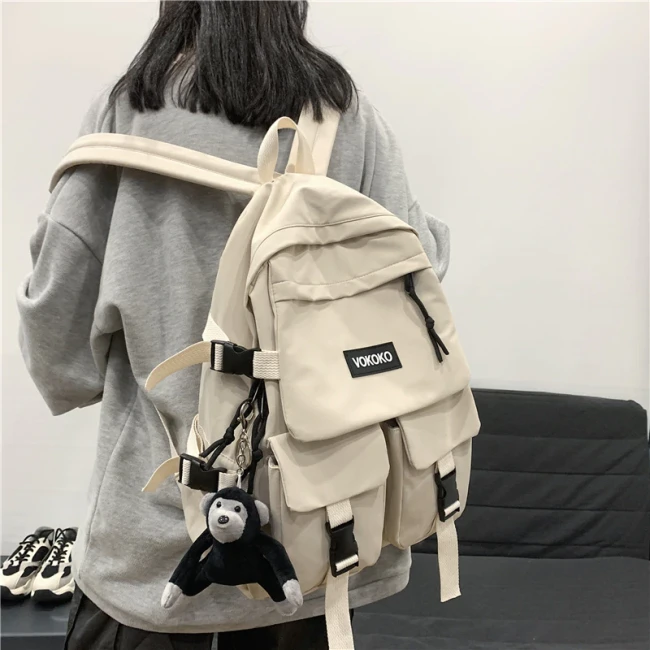 Trendy Women Travel Backpack High Quality Nylon School Backpack For Teenage Girls Boys College Book Laptop Rucksack 2 Size