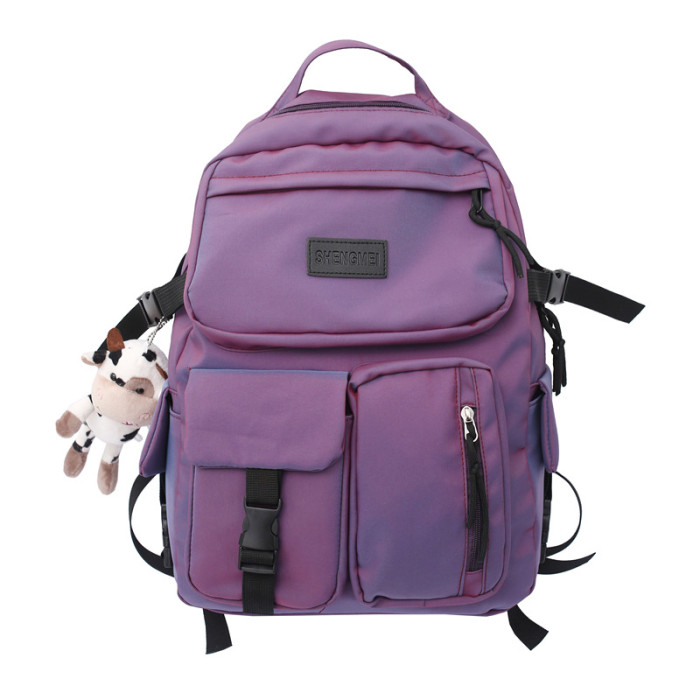 New High Quality Nylon Women Backpack Female Multi-pocket Travel Rucksack Student School Bags for Teenage Girls Boys