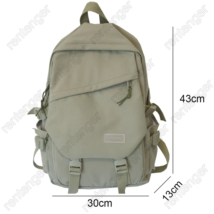 Nylon Female School Bag College Book Lady Laptop Backpack Kawaii Fashion Girl Student Bag Travel
