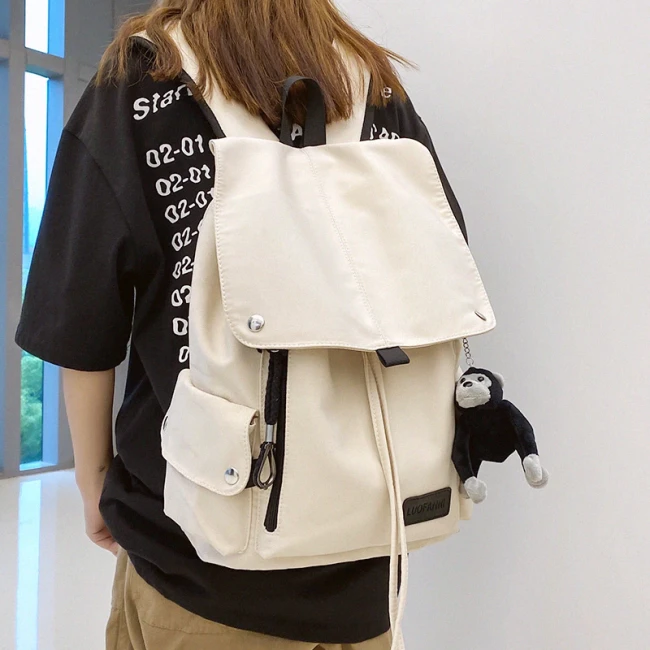 women's backpack Waterproof nylon fabric unisex shoulder bag Large capacity simple style travel bag Casual Mochila