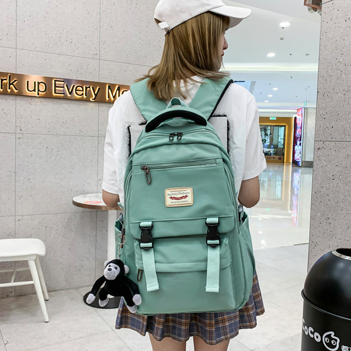 Fashion School Bags Harajuku High School College Student School Backpack Women Waterproof Nylon Schoolbag Ladies