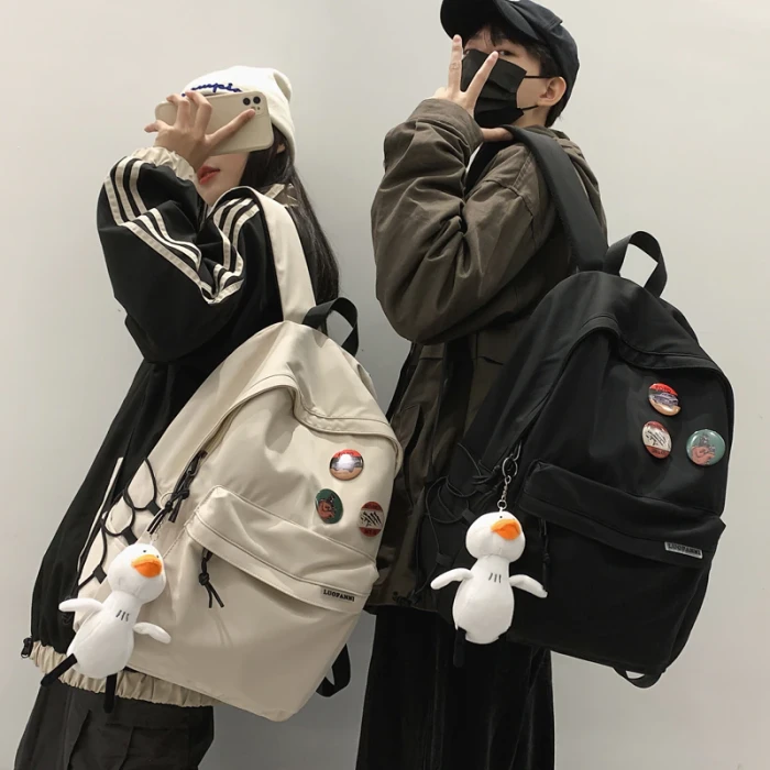 Large Capacity Backpack Women Men Black Waterproof School Backpacks for Teens Harajuku Female Travel Bags Ladies Ruckpack