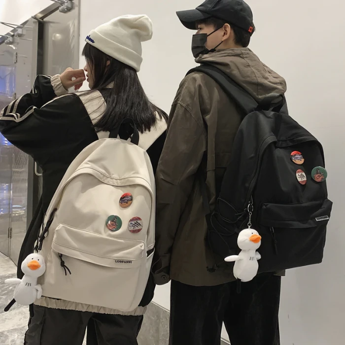 Large Capacity Backpack Women Men Black Waterproof School Backpacks for Teens Harajuku Female Travel Bags Ladies Ruckpack