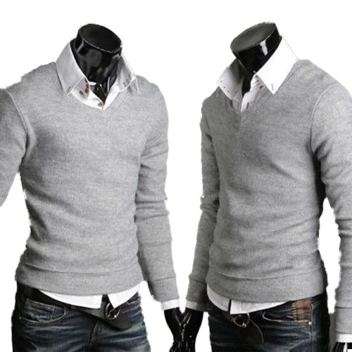 Men Winter Casual Long Sleeve Sweatshirt Cotton Warm Sweater Party Slim Fit Pullovers
