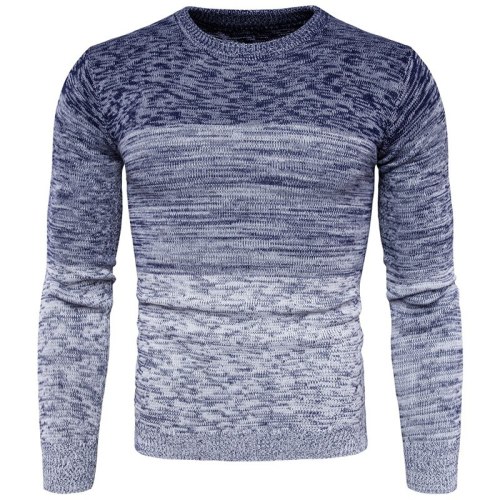 Men Sweater Winter Slim Mixed Color Pullover O-neck Casual Warm Coat Long Sleeve Sweaters Men clothing