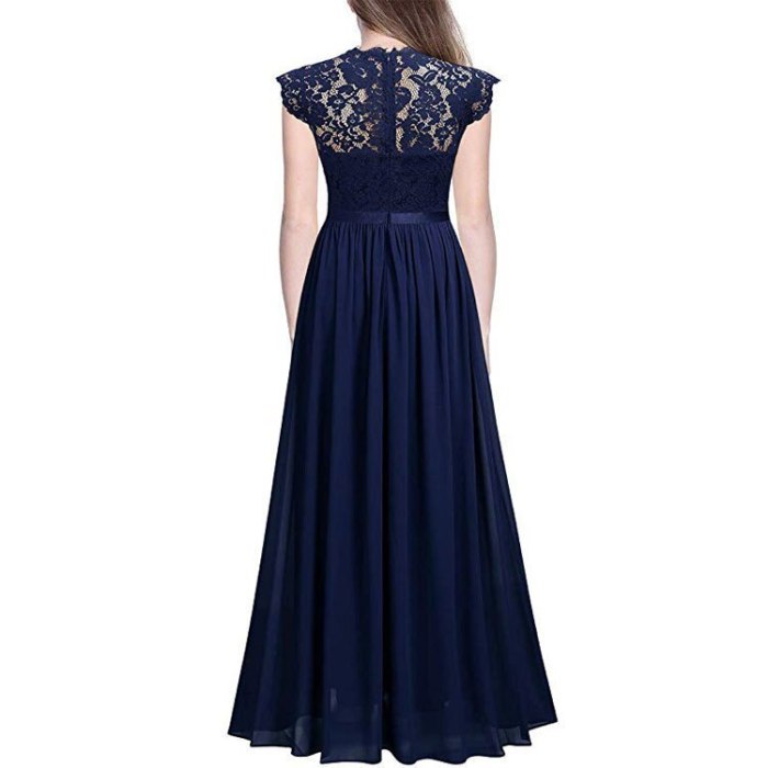 Pleated Maxi Dresses Women Fashion Sexy Lace Patchwork Short Sleeve Summer Solid Vintage Elegant Party Dress Vestidos Robes 2021