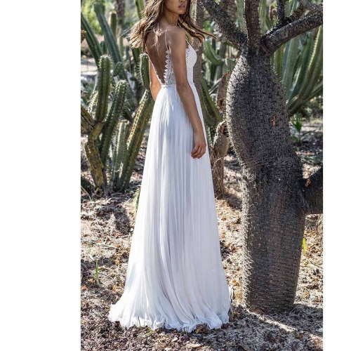 2021 Summer Sexy Women Chiffon Sequin White Camis Back Hollow Long Party Elegant Gown Dress robe femme sukienki vestidos vestido