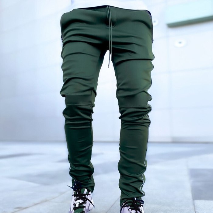 Spring and Autumn Men's Casual Pants Korean Version of Large Size Reflective Pants Men'sTight Mouth Small Foot Sports Pantsбрюки