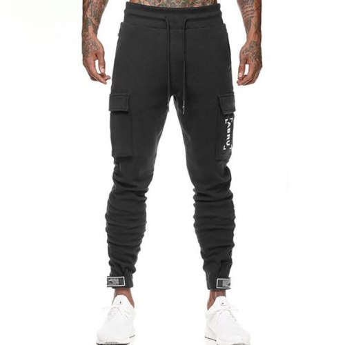 Black Joggers Pants Men Running Sweatpants Quick dry Trackpants Gyms Fitness Sport Trousers Male Summer Thin Training Bottoms