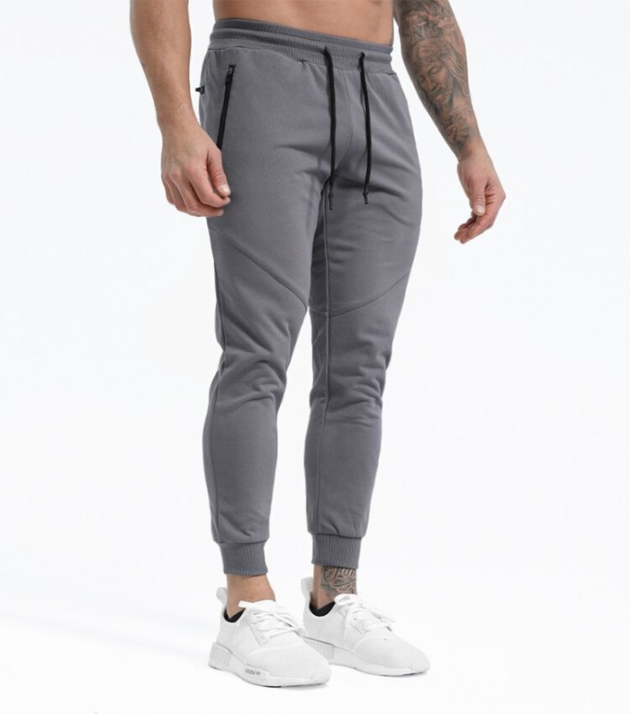 New 2021 slacks Men's Loose Leg Knit Pants Solid color plus size running training track pants sweatpants