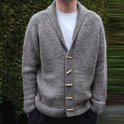 Autumn 2021 Outwear Fashion Middle Length Causal Men's Winter Sweater Cardigan Male