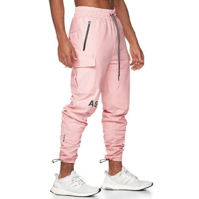 2021 Mens Autumn Casual Cotton Sweatpants With Pocket Pants Man Gyms Fitness Bodybuilding Skinny Trousers