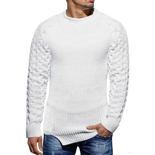 Sweater Men Fashion Casual Striped O-Neck Pull Homme Spring Autumn Cotton Knitwear Pullover Clothing